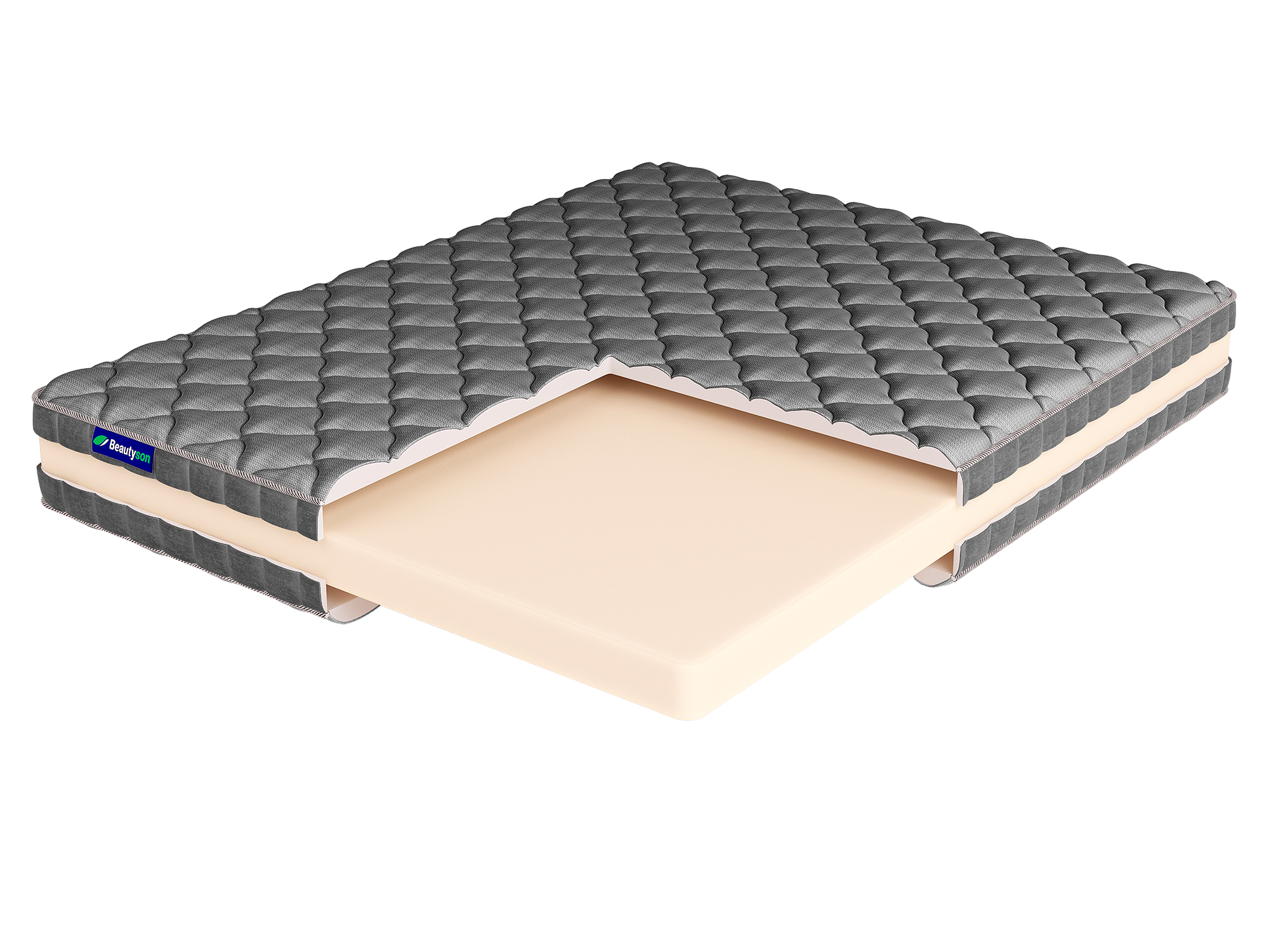 Матрас FOAM 10 LUX 200x200 19125 средней жесткости высотой 12 см